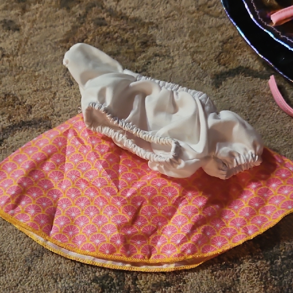 Pink and Cream Doll Skirt
